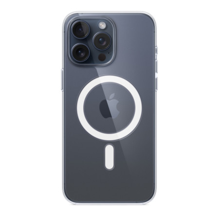 Husa MagSafe compatibila Apple iPhone 15 Pro, Atasare Magnetica, Clear Case, Transparent