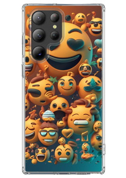 Husa pentru Samsung Galaxy S25 Ultra, Atasare Magnetica, MagSafe, Emoji Faces