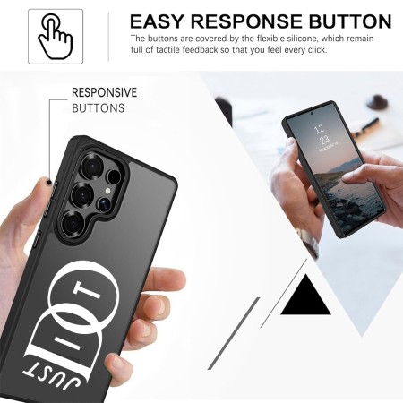 Husă pentru Samsung Galaxy S25 Ultra, Just Do It, Protecție Cameră, Antișoc, Design Slim, Negru