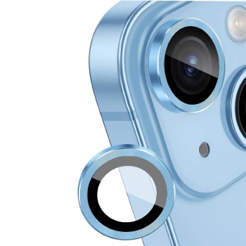 Folie Camera Foto compatibila Apple Iphone 15 Plus, 9H Anti Explozie Securizata, Blue