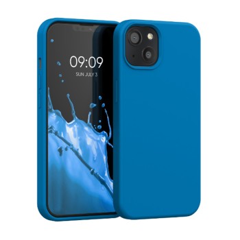 Husa silicon compatibila Apple iPhone 15 Camera SuperProtect, Interior din Microfibra, Marine Blue