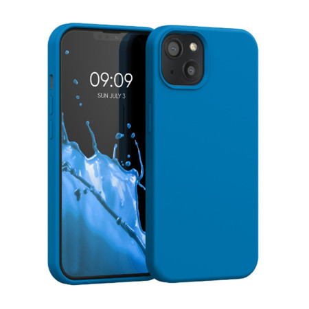 Husa silicon compatibila Apple iPhone 15 Camera SuperProtect, Interior din Microfibra, Marine Blue