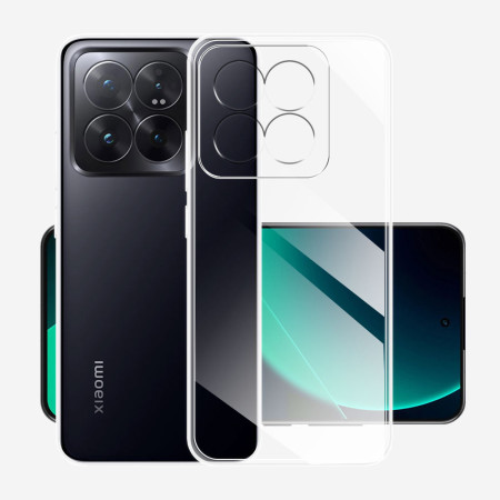 Husa Silicon compatibila Xiaomi 14 Pro, Pastreaza Originalitatea, Transparent 