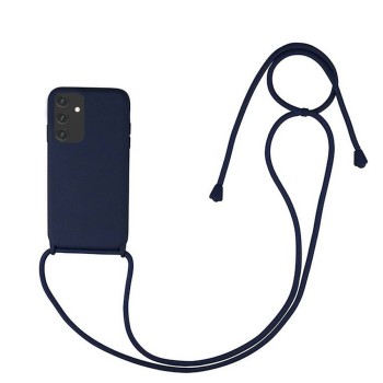 Husa compatibila cu Samsung Galaxy A13 5G, Strap, Cu Snur prindere gat regrabil, Camera Protect, Antishock, Albastru
