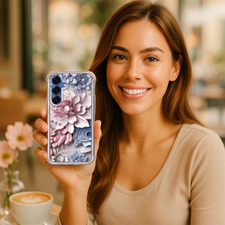 Husa pentru Samsung Galaxy S25, Atasare Magnetica, MagSafe, 3D Flower Medley 10