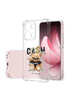 Husa Antisoc pentru Oppo Reno13 Pro, AirBag PRO, Clear, Cash is king  