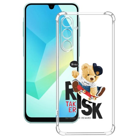 Husa Antisoc pentru Samsung Galaxy A26, AirBag PRO, Transparent, Risk Taker