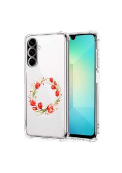 Husa Antisoc pentru Samsung Galaxy A26, AirBag, Pink wreath 15, Clear 