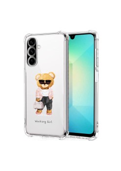 Husa Antisoc pentru Samsung Galaxy A26, AirBag PRO, Clear, Working Girl