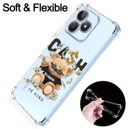 Husa Antisoc pentru Realme C51, AirBag Cash Is King, Clear