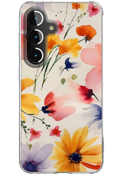 Husa personalizata compatibila Samsung Galaxy S24, MagSafe Atasare Magnetica, Antisoc, Model Floral 2