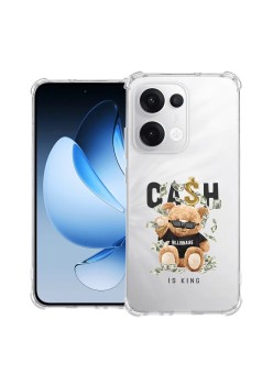 Husa Antisoc pentru Oppo Reno13, AirBag PRO, Clear, Cash is king  