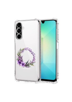 Husa Antisoc pentru Samsung Galaxy A26, AirBag, Pink wreath 10, Clear 