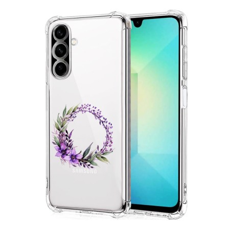 Husa Antisoc pentru Samsung Galaxy A26, AirBag, Pink wreath 10, Clear 