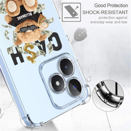 Husa Antisoc pentru Realme C51, AirBag Cash Is King, Clear