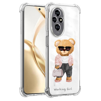 Husa Antisoc pentru Honor 200, AirBag PRO, Protectie Completa, Design Transparent, Working Girl