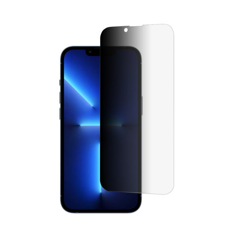 Folie telefon Privacy de sticla compatibila iPhone 13 Pro Max / 14 Plus, 2.5D, Protectie Profesionala, Case Friendly, Negru