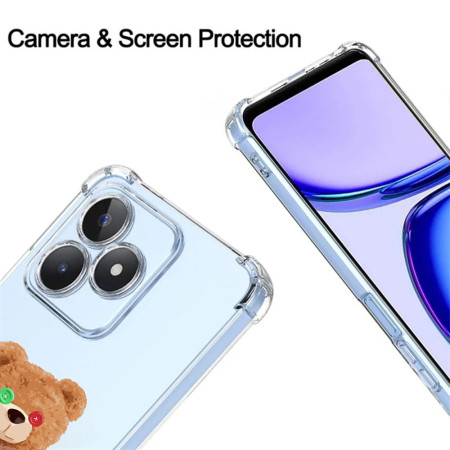 Husa Antisoc pentru Realme C51, AirBag Love Is Colorful, Clear