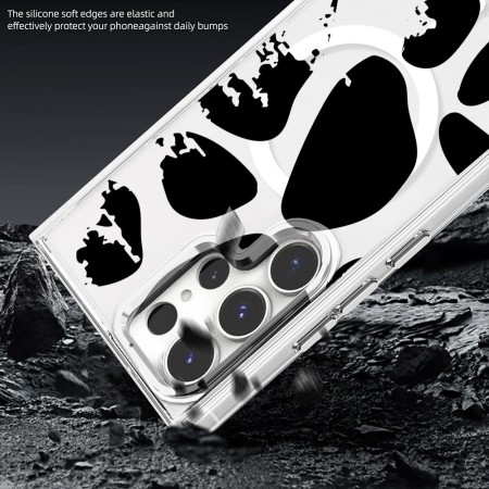 Husa pentru Samsung Galaxy S25 Ultra, Atasare Magnetica, MagSafe, Pattern Skin 08, Clear