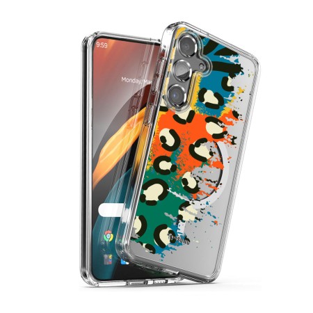Husa pentru Samsung Galaxy A36 5G, Atasare Magnetica, MagSafe, Pattern Skin 49, Clear