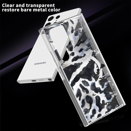 Husa pentru Samsung Galaxy S23 Ultra, Atasare Magnetica, MagSafe, Pattern Skin 50, Clear