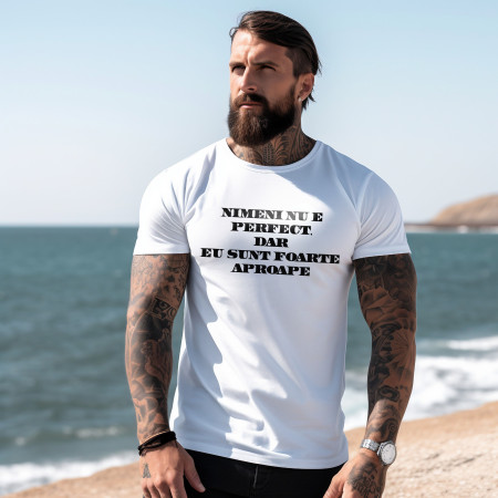 Tricou Personalizat Alb din Bumbac 100% - Calitate Premium