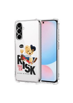 Husa Antisoc pentru Samsung Galaxy A56, AirBag PRO, Transparent, Risk Taker