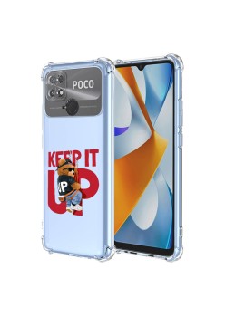 Husa Antisoc pentru Xiaomi Poco C40, AirBag PRO, Clear, Keep it Up