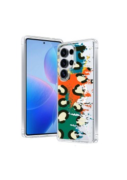 Husa pentru Samsung Galaxy S24 Ultra, Atasare Magnetica, MagSafe, Pattern Skin 49, Clear