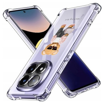 Husa Antisoc pentru Redmi Note 14 Pro+, AirBag PRO, Clear, Working Girl