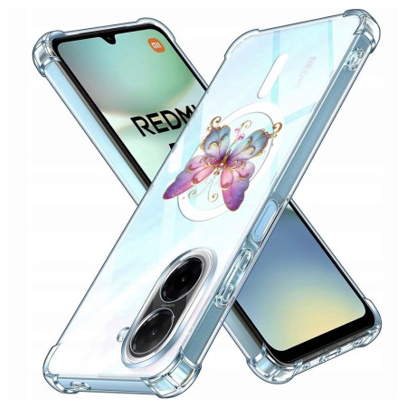 Husa Antisoc pentru Xiaomi Redmi A5 4G (Standard) - AirBag Magsafe, 4 Colțuri Ranforsate, C30 - Butterflies