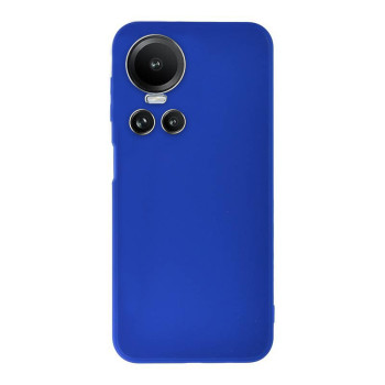 Husa Silicon compatibila Oppo Reno 10, Soft Matt, Protectie Camera Foto, Albastru
