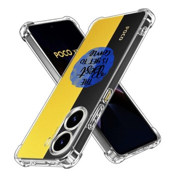 Husa Antisoc pentru Xiaomi Poco X7 Pro, AirBag PRO, Clear, The Best Is Yet To Come