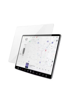 Folie sticla cu sistem de montare tableta Tesla Model Y / 3, Negru