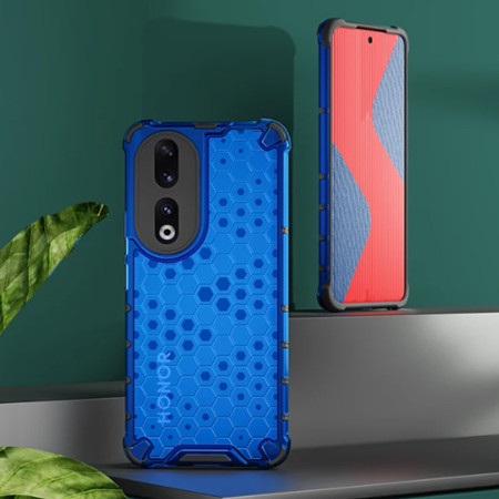 Husa antisoc compatibila Honor 90, Honeycomb AirBag, Albastru