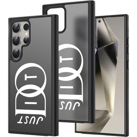 Husă pentru Samsung Galaxy S25 Ultra, Just Do It, Protecție Cameră, Antișoc, Design Slim, Negru