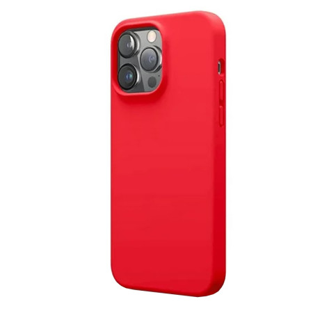 Husa silicon compatibila Apple iPhone 15 Pro Max Camera SuperProtect, Interior din Microfibra, Rosu