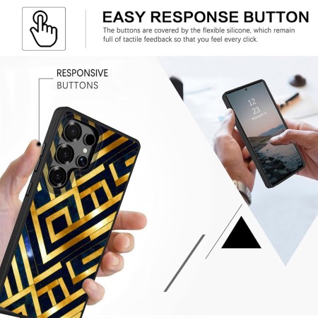 Husă pentru Samsung Galaxy S25 Ultra, DC Cobalt Marble, Protecție Cameră, Antișoc, Design Slim, Art Deco