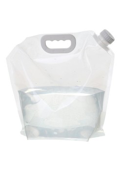 Canistra 10l reutilizabila, pliabila, etansa, transparenta, pentru apa potabila necesara in calatorii, camping, off-road, ATV