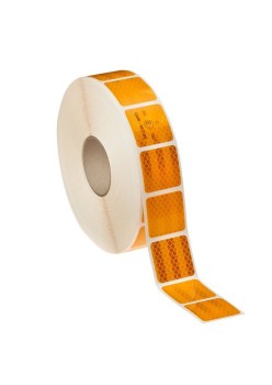 Banda reflectorizanta adeziva intrerupta pentru prelate - GALBENA (rola 5cm x 45m)