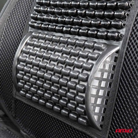 Husa scaun auto cu bile de masaj si suport lombar, dimensiuni 98 x 49 cm, culoare Neagra