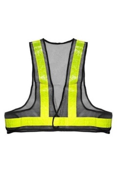 Vesta reflectorizanta pentru motocicleta, bicicleta, jogging, culoare Negru - Galben