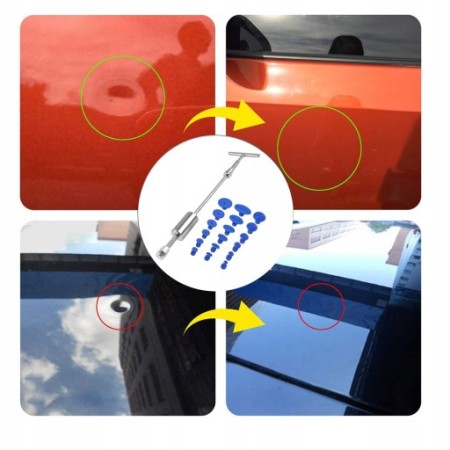 Unealta Profesionala PDR (Paintless Dent Repair) pentru indreptare caroserie, cu accesorii incluse, model AVX-WT-REMDEN02