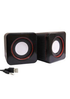 Boxe Stereo 2.0 cu conectare USB & Jack, putere 2 x 3W, culoare neagra
