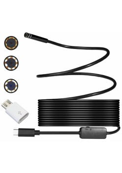 Camera endoscopica de inspectie, waterproof, 5,5mm, conectare Android/Windows prin USB-C, lungime cablu 5m