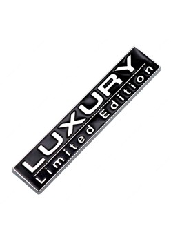 Emblema auto metalica LUXURY, reliefata 3D, dimensiune 7,5 x 1,5 cm