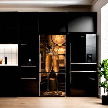 Folie Decorativă Autoadezivă pentru Frigider și Mobilier – 200x90 cm, Imprimare Color pe Vinilin OraJet