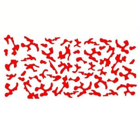 Stickere auto Paint Stains, set 2 bucati, 97x47 cm, design tuning in 2 culori, negru si rosu, folie Oracal exterior autoadeziva