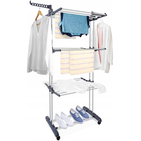 Uscator de rufe vertical, pliabil, cu 3 nivele,  model XXL