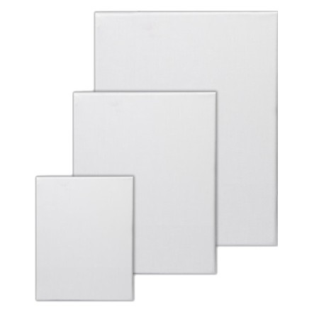 Set 3 sasiuri din lemn cu panza CANVAS pentru pictura, culoare Alb Mat, Marca AVEX